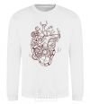 Sweatshirt The heart is mechanical White фото