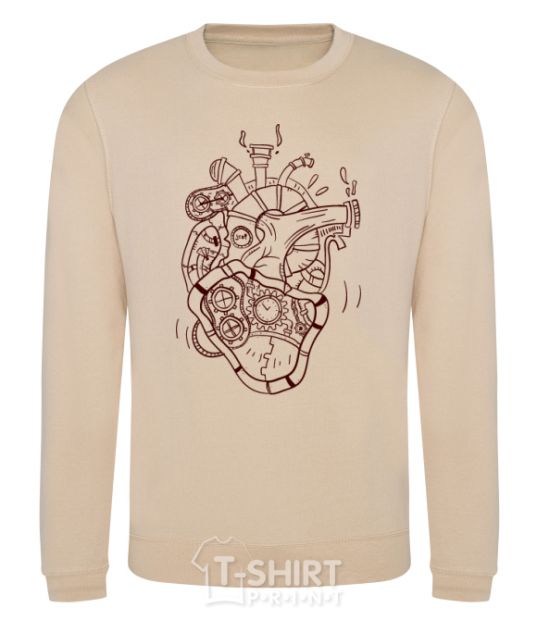 Sweatshirt The heart is mechanical sand фото