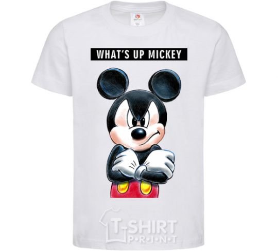 Kids T-shirt Wat's up Mikey White фото