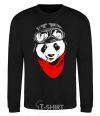 Sweatshirt A panda in a helmet black фото