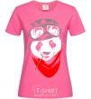 Women's T-shirt A panda in a helmet heliconia фото