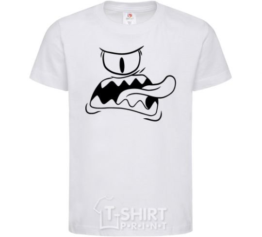 Kids T-shirt The face of the monster White фото