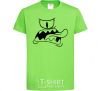 Kids T-shirt The face of the monster orchid-green фото