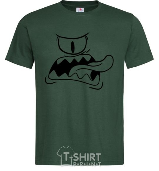 Men's T-Shirt The face of the monster bottle-green фото