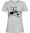 Women's T-shirt The face of the monster grey фото