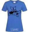 Women's T-shirt The face of the monster royal-blue фото