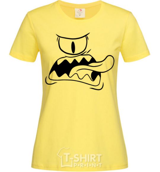 Women's T-shirt The face of the monster cornsilk фото