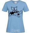 Women's T-shirt The face of the monster sky-blue фото