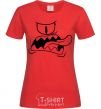 Women's T-shirt The face of the monster red фото