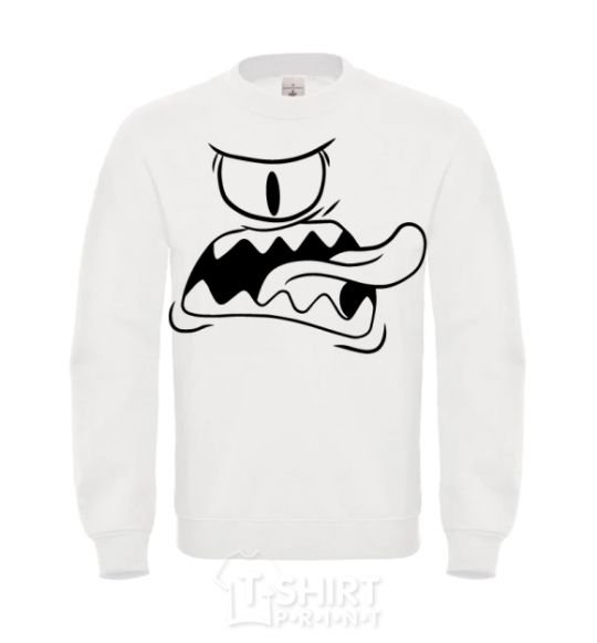 Sweatshirt The face of the monster White фото