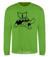 Sweatshirt The face of the monster orchid-green фото