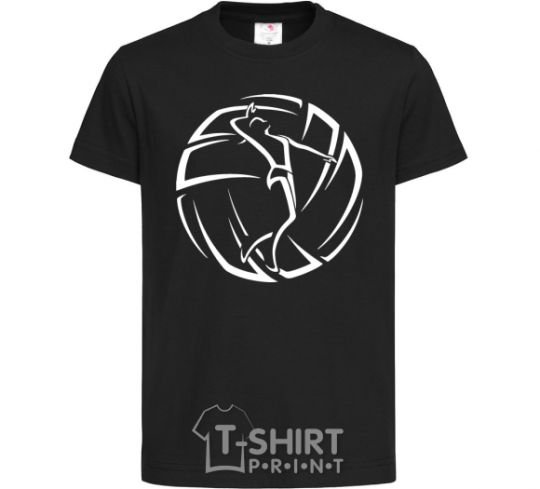 Kids T-shirt The girl in the volleyball black фото