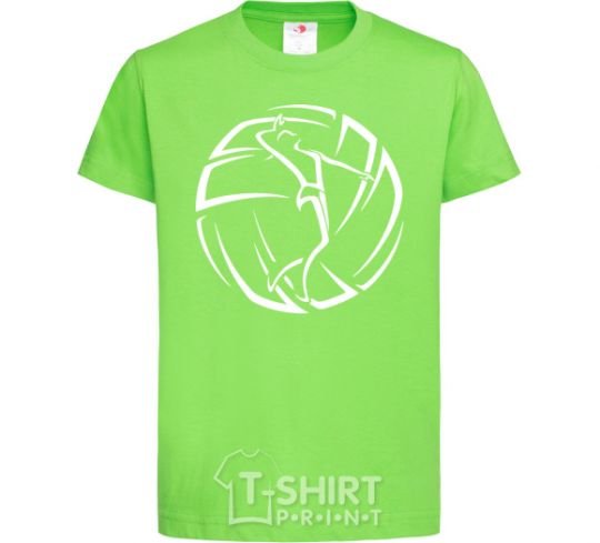 Kids T-shirt The girl in the volleyball orchid-green фото