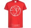 Kids T-shirt The girl in the volleyball red фото