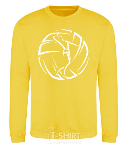 Sweatshirt The girl in the volleyball yellow фото