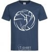 Men's T-Shirt The girl in the volleyball navy-blue фото