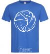 Men's T-Shirt The girl in the volleyball royal-blue фото