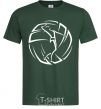 Men's T-Shirt The girl in the volleyball bottle-green фото