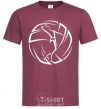Men's T-Shirt The girl in the volleyball burgundy фото