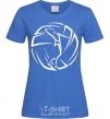 Women's T-shirt The girl in the volleyball royal-blue фото