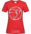 Women's T-shirt The girl in the volleyball red фото