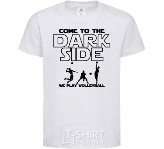 Kids T-shirt We play volleyball White фото