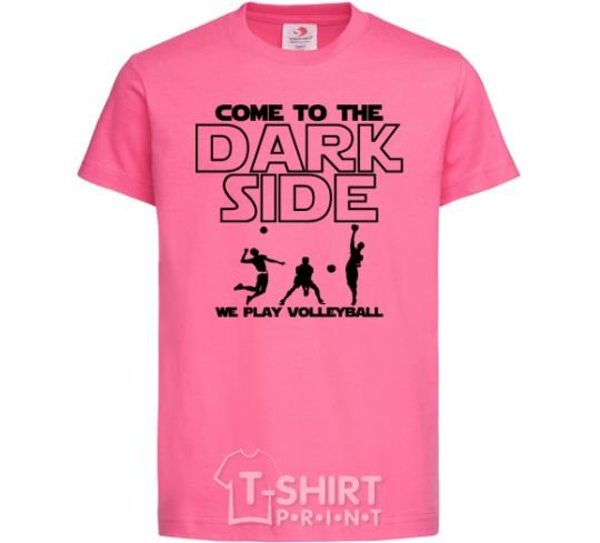 Kids T-shirt We play volleyball heliconia фото