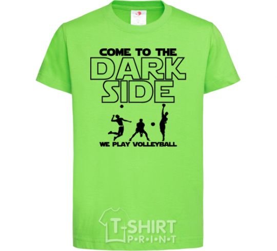 Kids T-shirt We play volleyball orchid-green фото