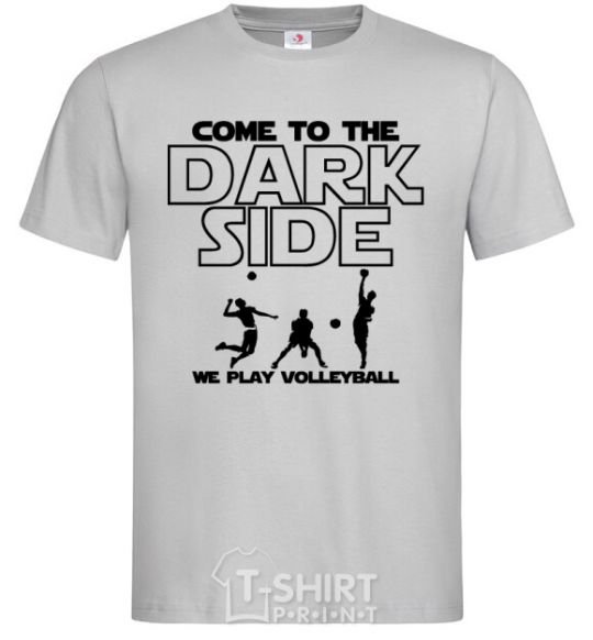 Мужская футболка We play volleyball Серый фото