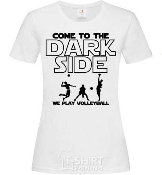 Женская футболка We play volleyball Белый фото