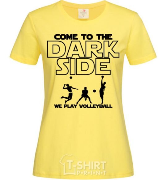 Женская футболка We play volleyball Лимонный фото