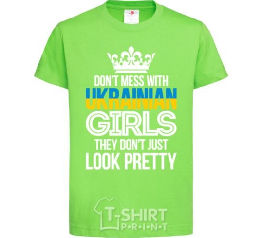Kids T-shirt They don't just look pretty orchid-green фото