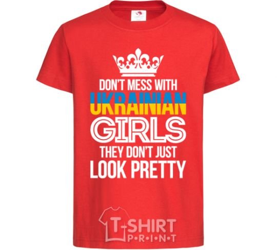 Kids T-shirt They don't just look pretty red фото