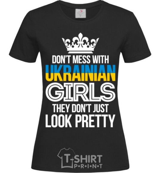 Women's T-shirt They don't just look pretty black фото