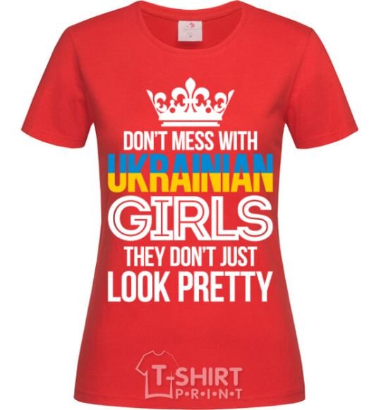 Women's T-shirt They don't just look pretty red фото