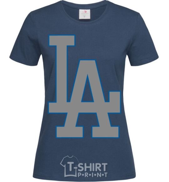 Women's T-shirt LA navy-blue фото