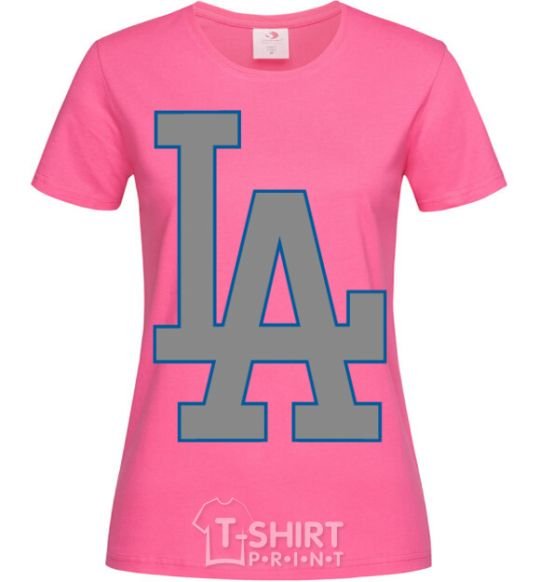 Женская футболка LA Ярко-розовый фото