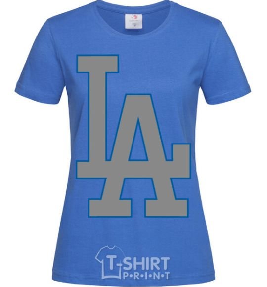 Женская футболка LA Ярко-синий фото