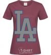 Women's T-shirt LA burgundy фото