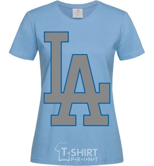 Женская футболка LA Голубой фото