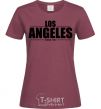 Women's T-shirt Los Angeles since 1781 burgundy фото