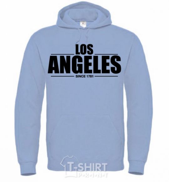 Men`s hoodie Los Angeles since 1781 sky-blue фото