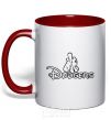 Mug with a colored handle LA Dodgers red фото