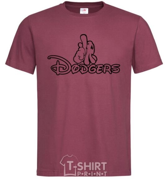 Men's T-Shirt LA Dodgers burgundy фото