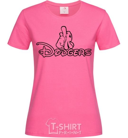 Женская футболка LA Dodgers Ярко-розовый фото
