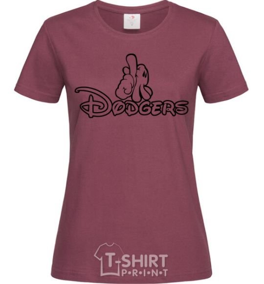 Women's T-shirt LA Dodgers burgundy фото