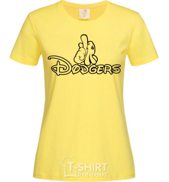 Женская футболка LA Dodgers Лимонный фото