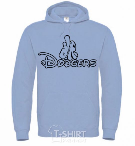 Men`s hoodie LA Dodgers sky-blue фото