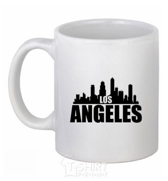 Чашка керамическая Los Angeles towers Белый фото