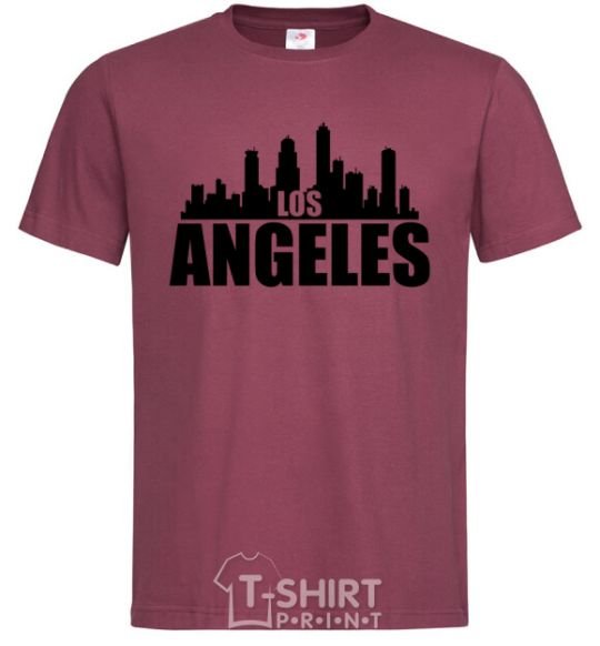 Men's T-Shirt Los Angeles towers burgundy фото